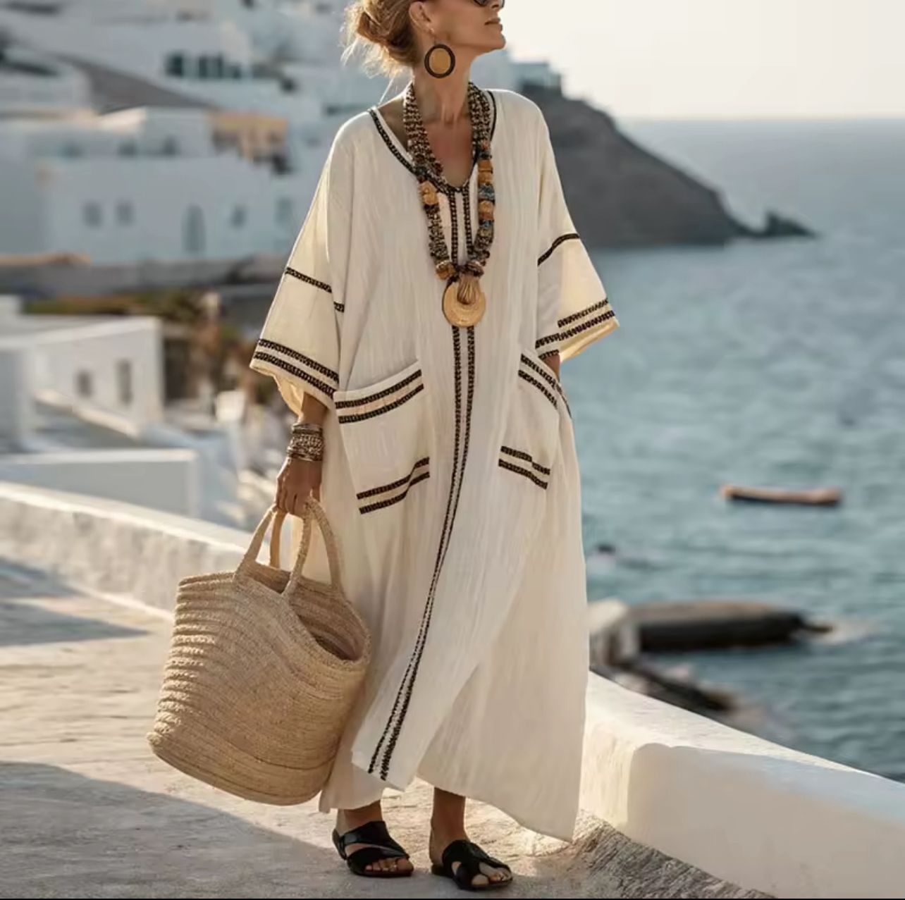Comfortable Summer Dress for Women - Loose Floral Maxi Dress