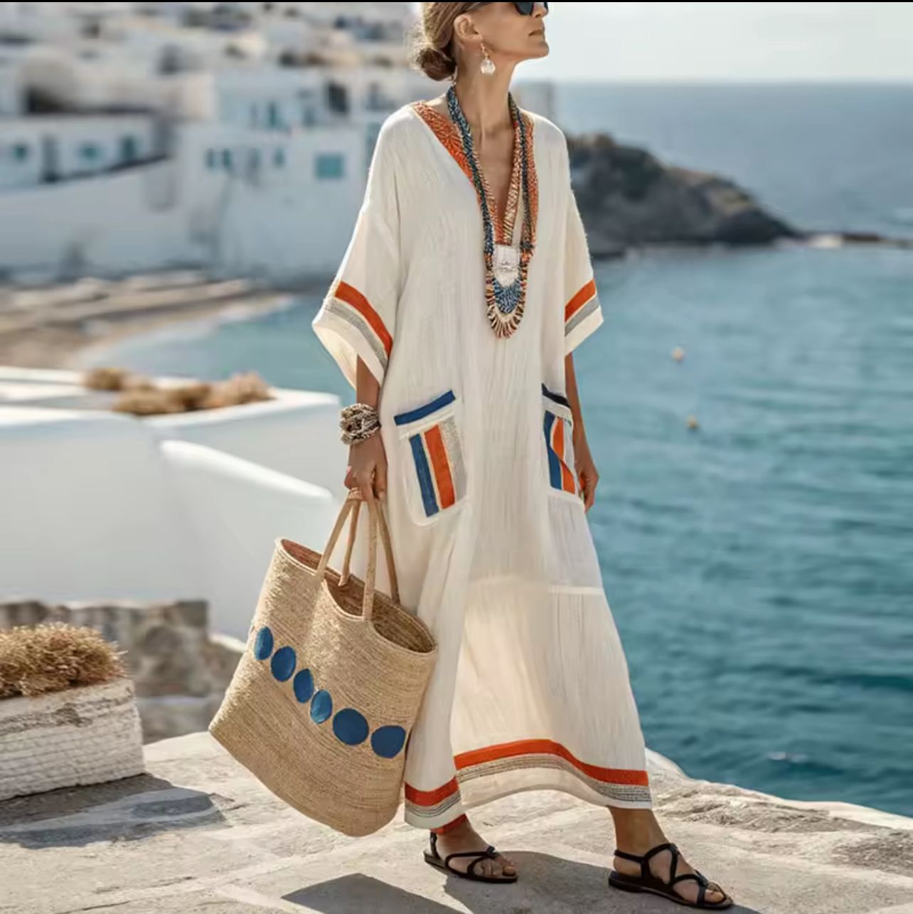 Comfortable Summer Dress for Women - Loose Floral Maxi Dress