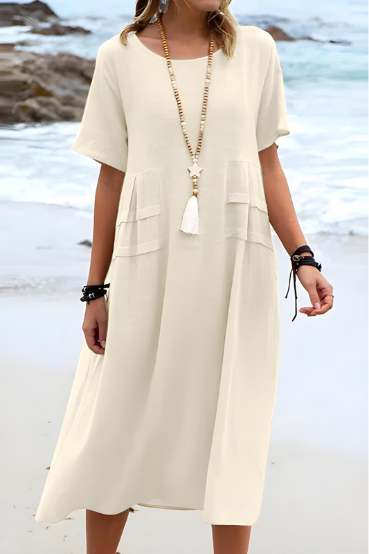 Casual Floral Knee Length Dress - Luxivelle