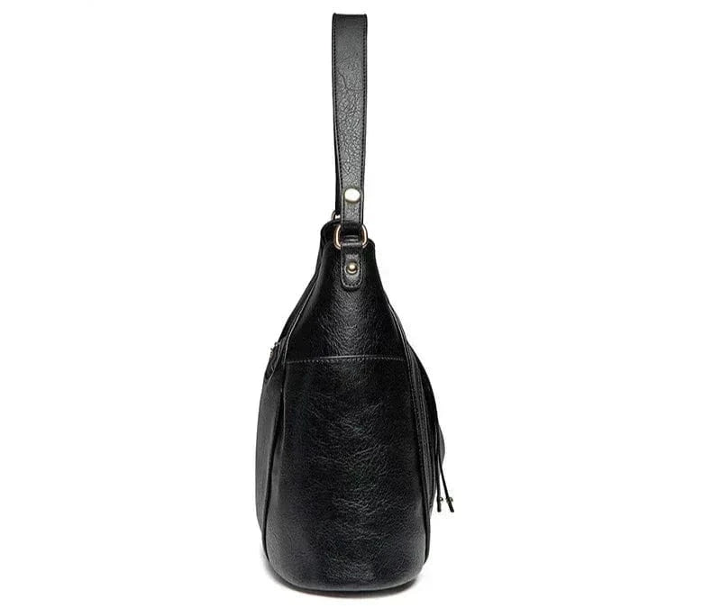 Large Leather Shoulder Bag with Roomy Inside