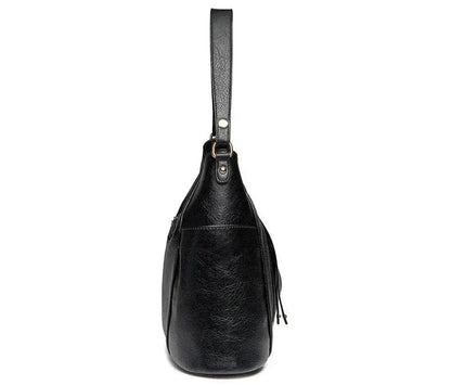 Large Leather Shoulder Bag with Roomy Inside