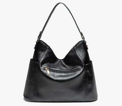 Large Leather Shoulder Bag with Roomy Inside
