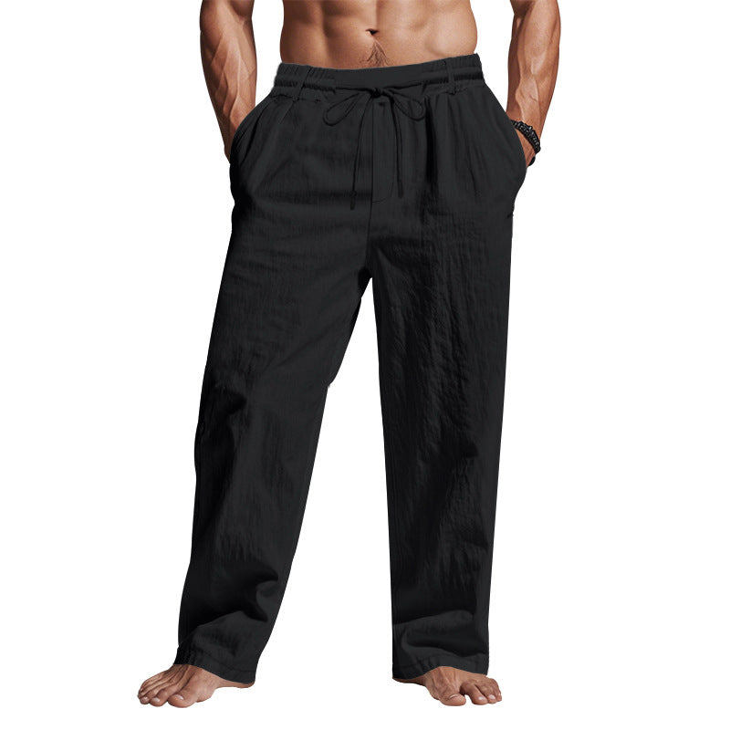 Linen Pants For Men | Full Length | Black