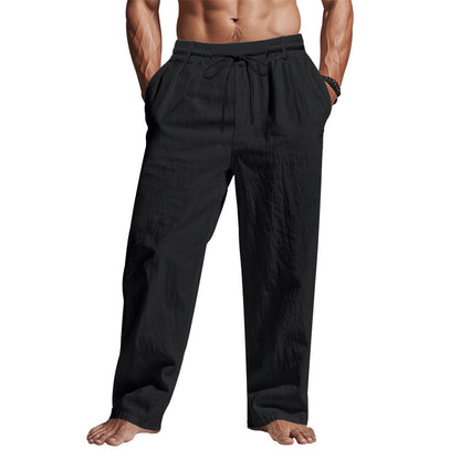 Linen Pants For Men | Full Length | Black