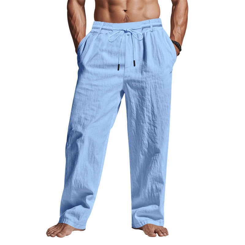 Linen Pants For Men | Full Length | Sky Blue