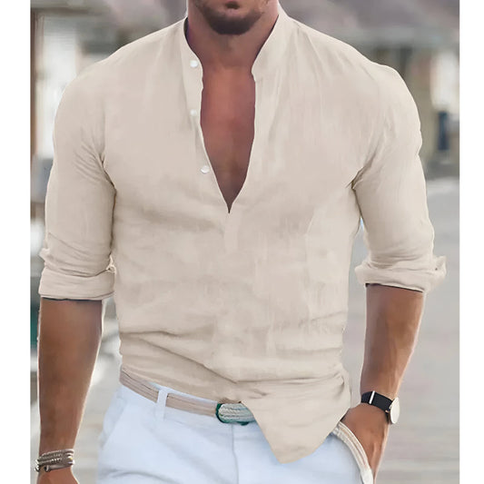 Comfortable Casual Men's Linen Shirt - Luxivelle