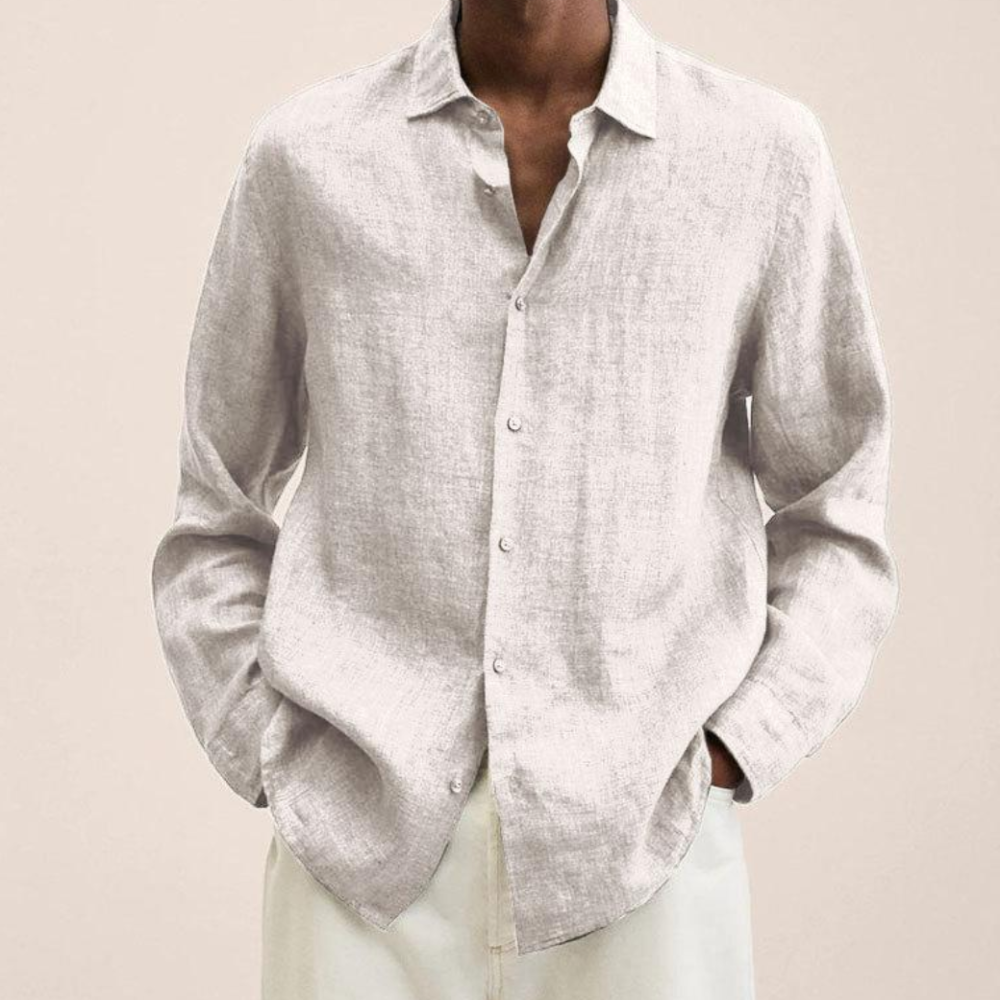  Linen Shirt For Men | Classic Fit | White