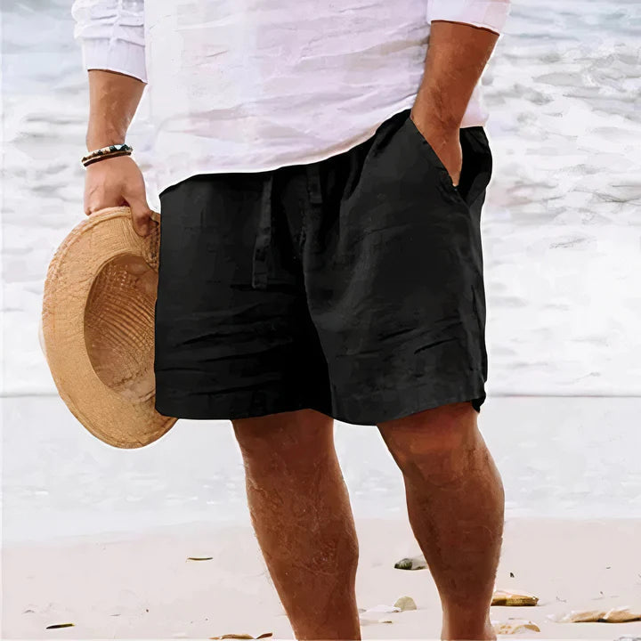 Linen Shorts For Men | Summer | Black