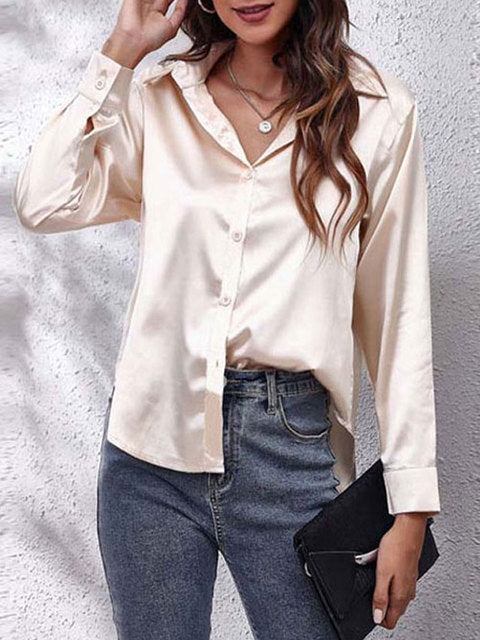 Liora | Long sleeved silk shirt