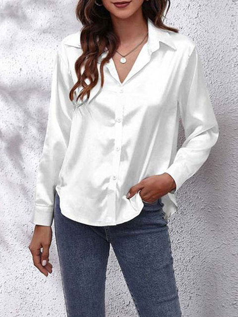 Liora | Long sleeved silk shirt