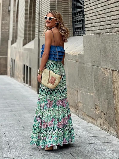 Ladies Floral Long Skirt