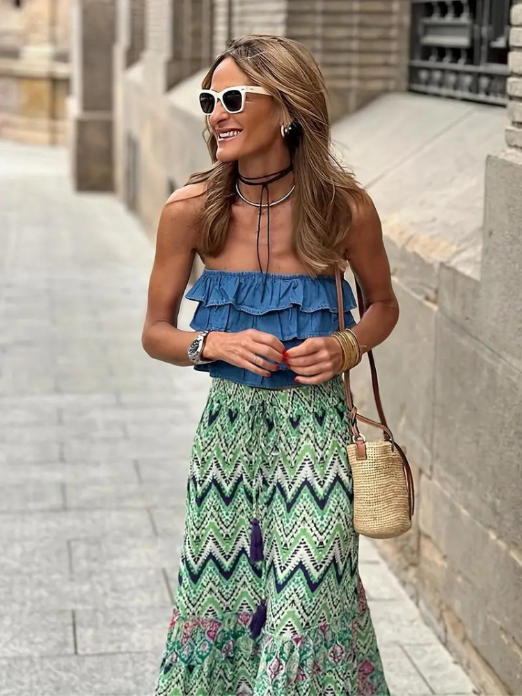 Ladies Floral Long Skirt