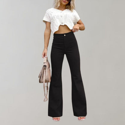 Sarah | Stylish Corduroy Flare Pants
