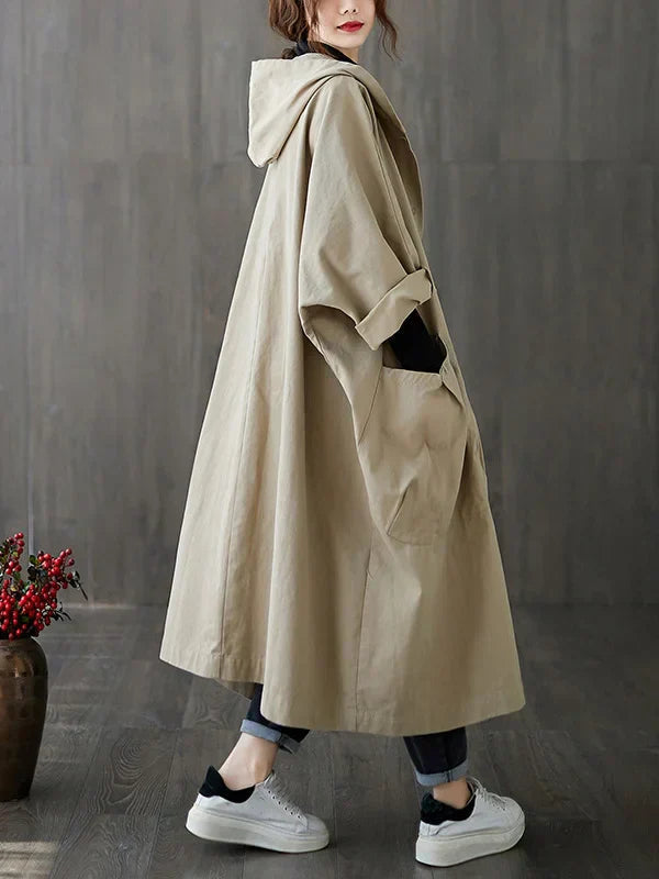 Waterproof Women's Classic Long Trench Coat - Luxivelle