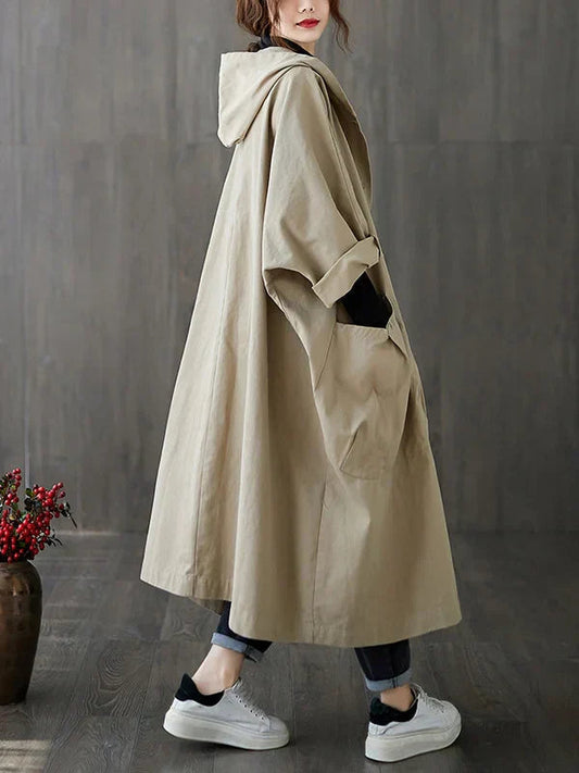 Waterproof Women's Classic Long Trench Coat - Luxivelle