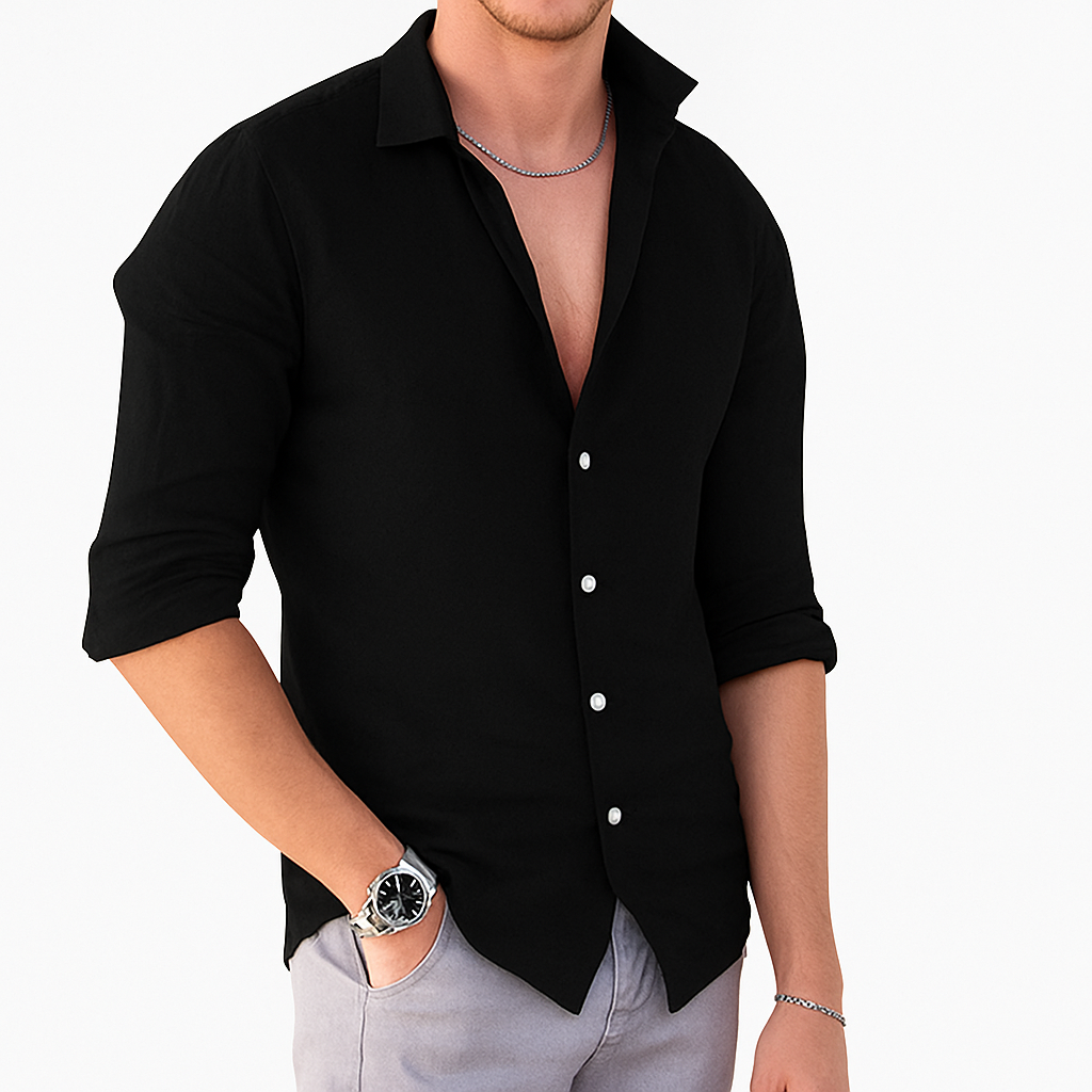 Relaxed Fit Cotton Summer Shirt for Men