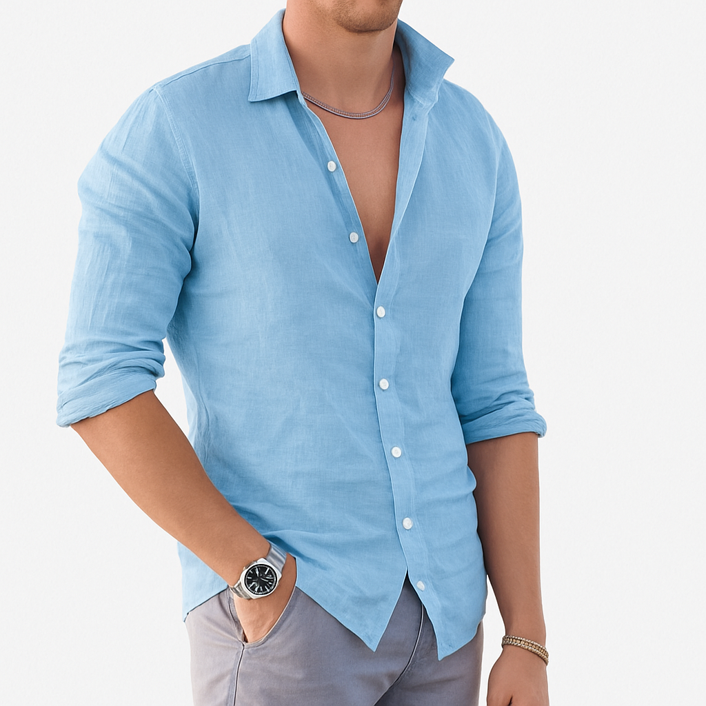 Relaxed Fit Cotton Summer Shirt for Men - Luxivelle