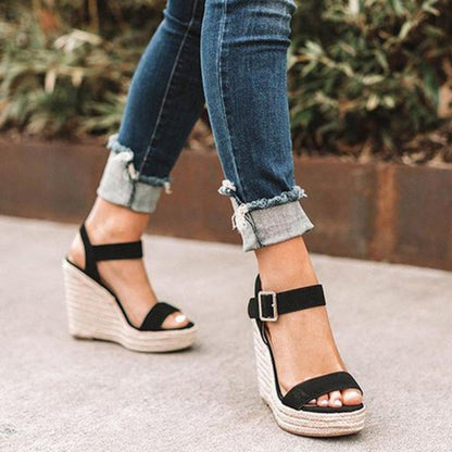 Ladies Low Heel Ankle Sandals