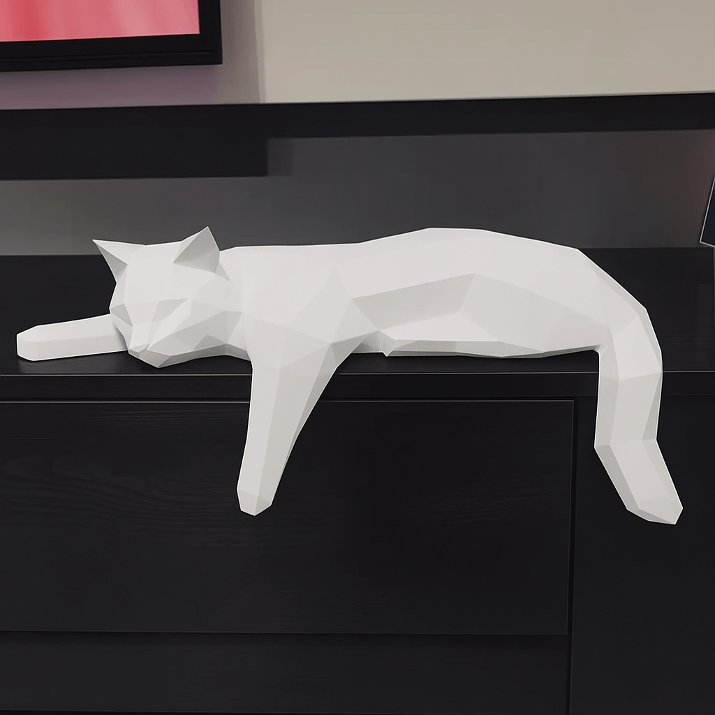 Stylish Cat Figurine Modern Home Decoration