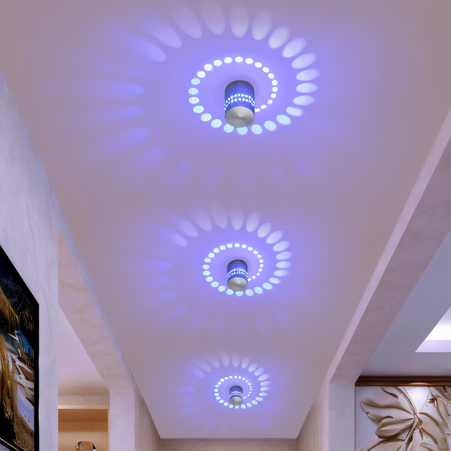 Vibrant Spiral LED Wall Lamp