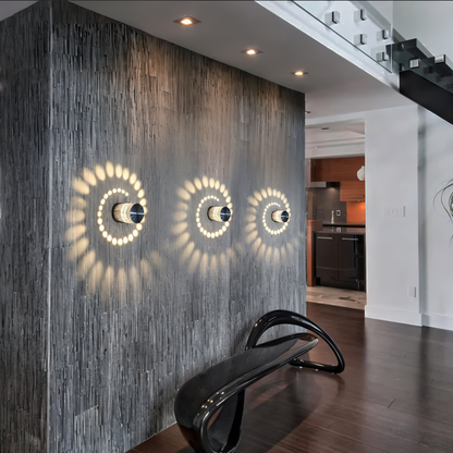 Vibrant Spiral LED Wall Lamp