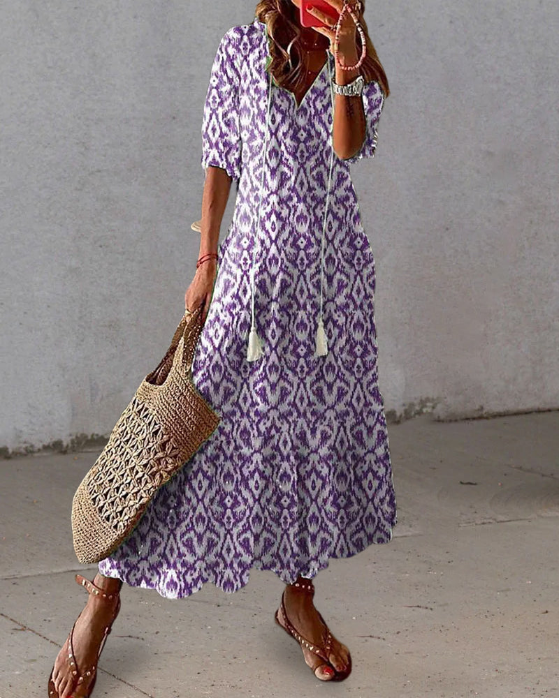 Luna | Boho Maxi Dress with Print 3