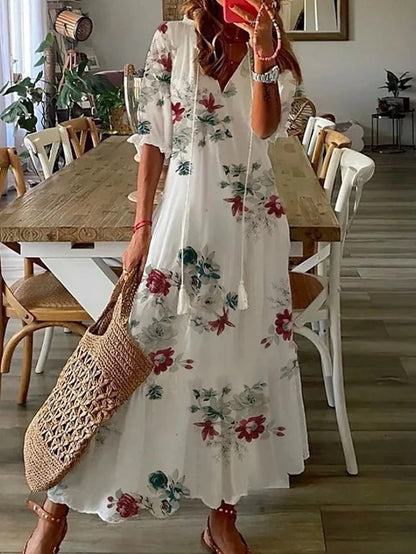 Luna | Boho Maxi Dress with Print 6