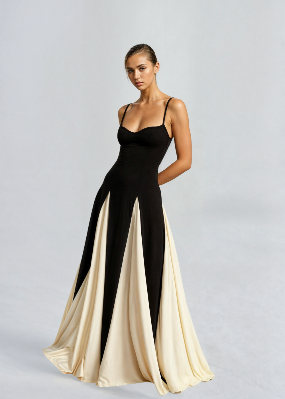 Luna | Long Sleeve Maxi Dress for Women - Elegant Flowing Silhouette-2
