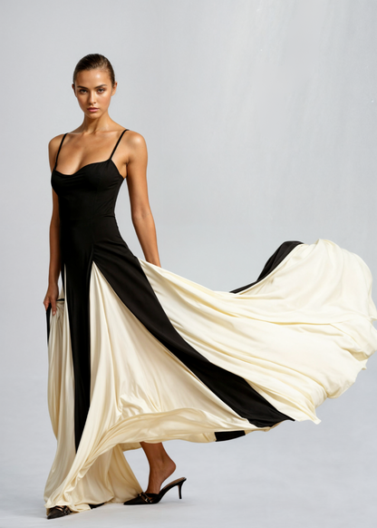 Luna | Long Sleeve Maxi Dress for Women - Elegant Flowing Silhouette-6