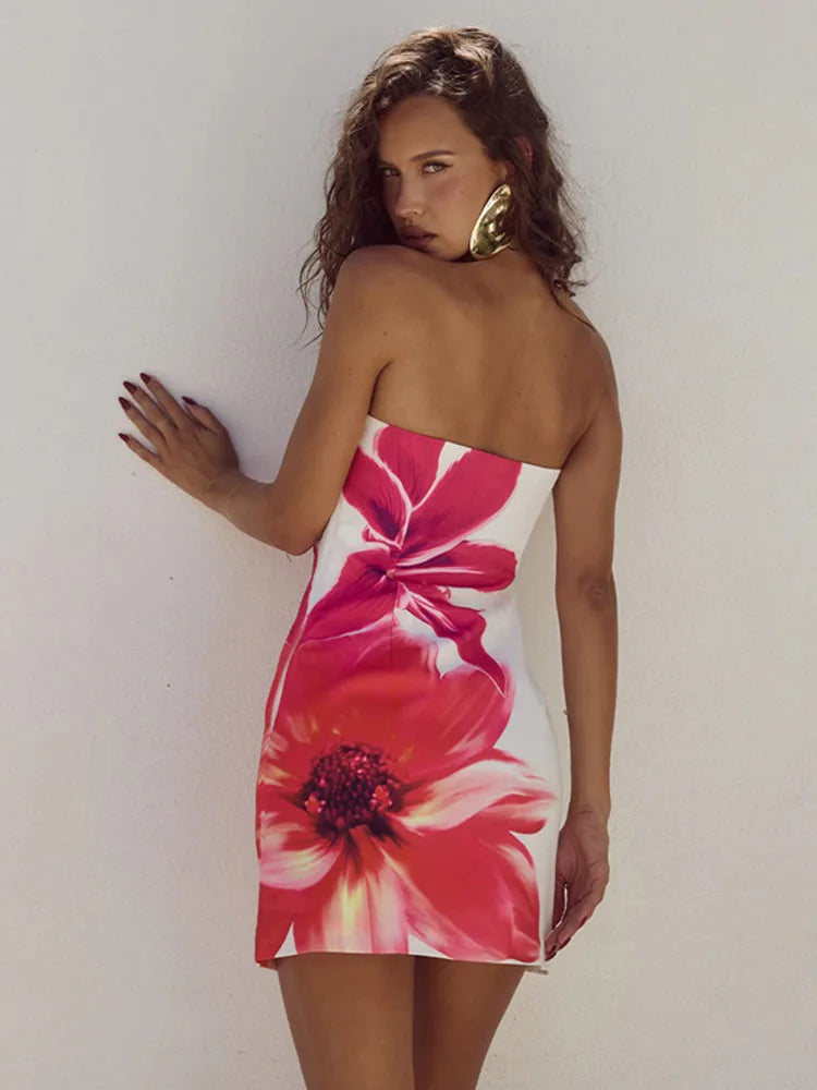 Luna | Women's Summer Dress - Floral Mini with Adjustable Straps-5