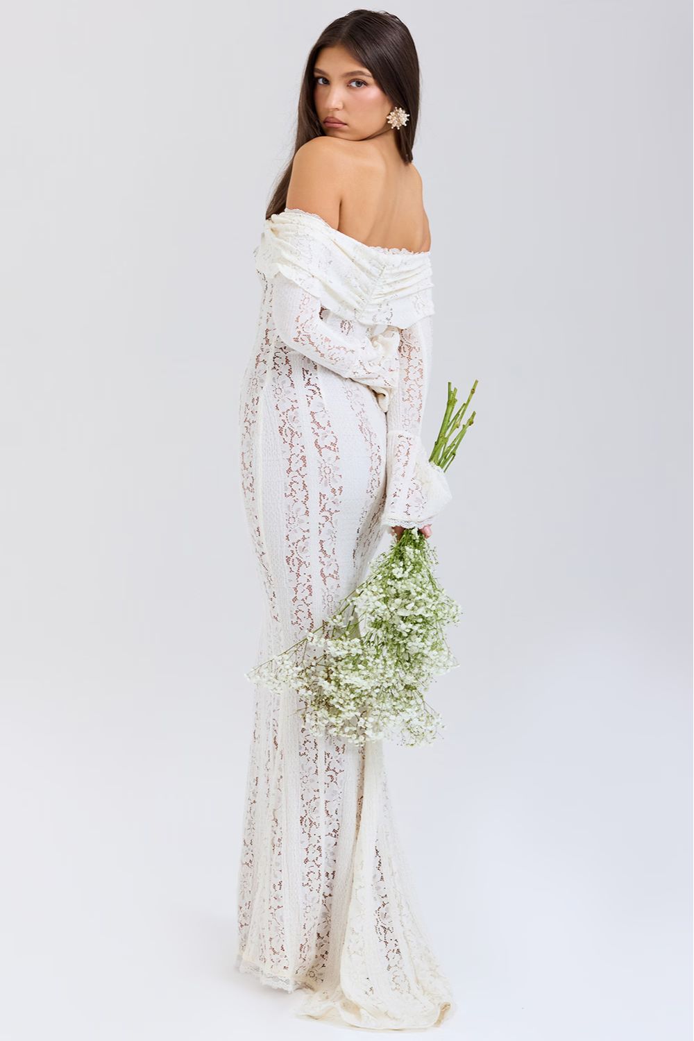 Variant image for Luna | White Floral Maxi Dress for Women-1
