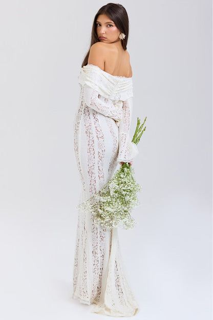 Variant image for Luna | White Floral Maxi Dress for Women-1