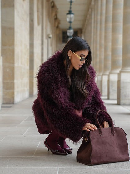Luna | Suede Handbag Tote Bag-6
