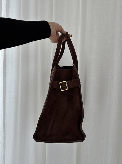 Luna | Suede Handbag Tote Bag-5