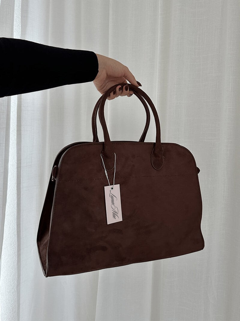 Luna | Suede Handbag Tote Bag-4