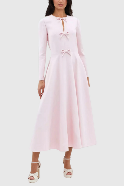 Luna | White Maxi Dress for Women with Elegant Patchwork and Ruffles-5
