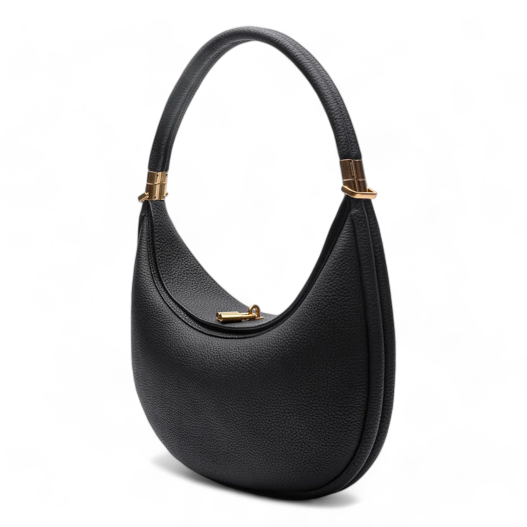 Variant image for Luna | Crescent Leather Tote Bag - Elegant & Spacious Onyx Design-1