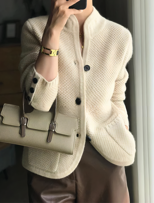 Classic Open Front Cardigan for Ladies - Luxivelle