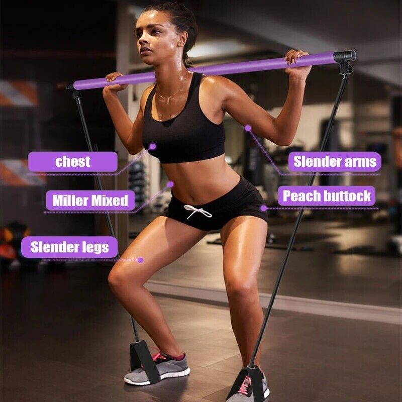 Home Fitness Pilates Bar For Full Body Exercise