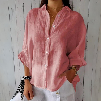 Relaxed Fit Blouse with Rear Tie Detail
