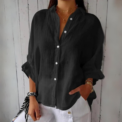 Relaxed Fit Blouse with Rear Tie Detail