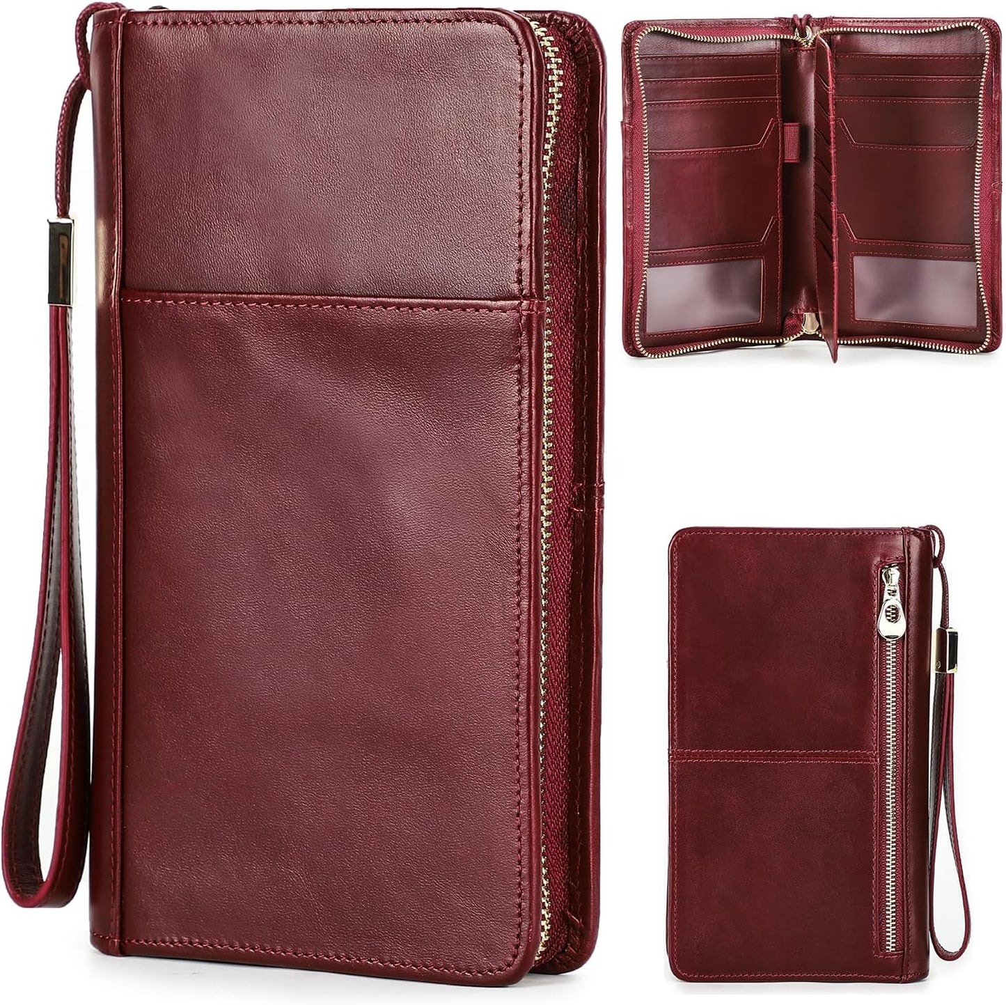 Premium Leather Passport Wallet with RFID Protection