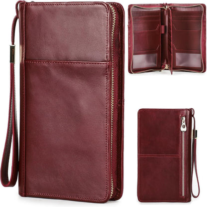 Premium Leather Passport Wallet with RFID Protection
