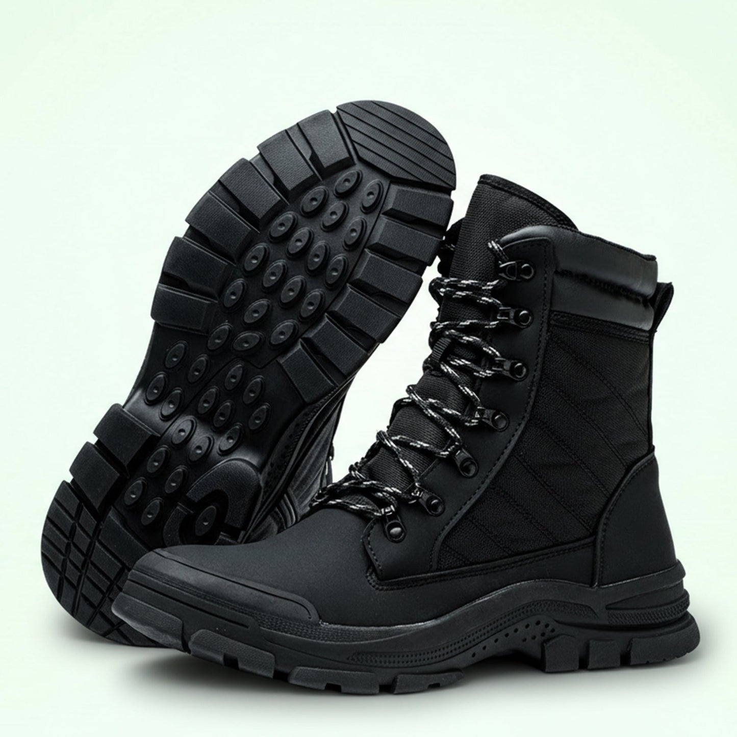 Tough Steel Toe Work Boots - Easy Zip Closure
