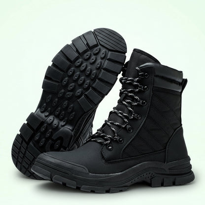 Tough Steel Toe Work Boots - Easy Zip Closure