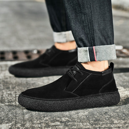 Men's Brown Leather Ankle Boots Comfortable Casual Shoes