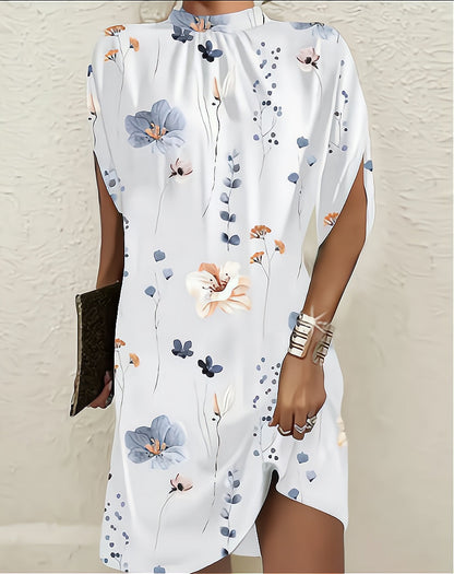 Scoop Neck Short Sleeve Summer Dress - Luxivelle