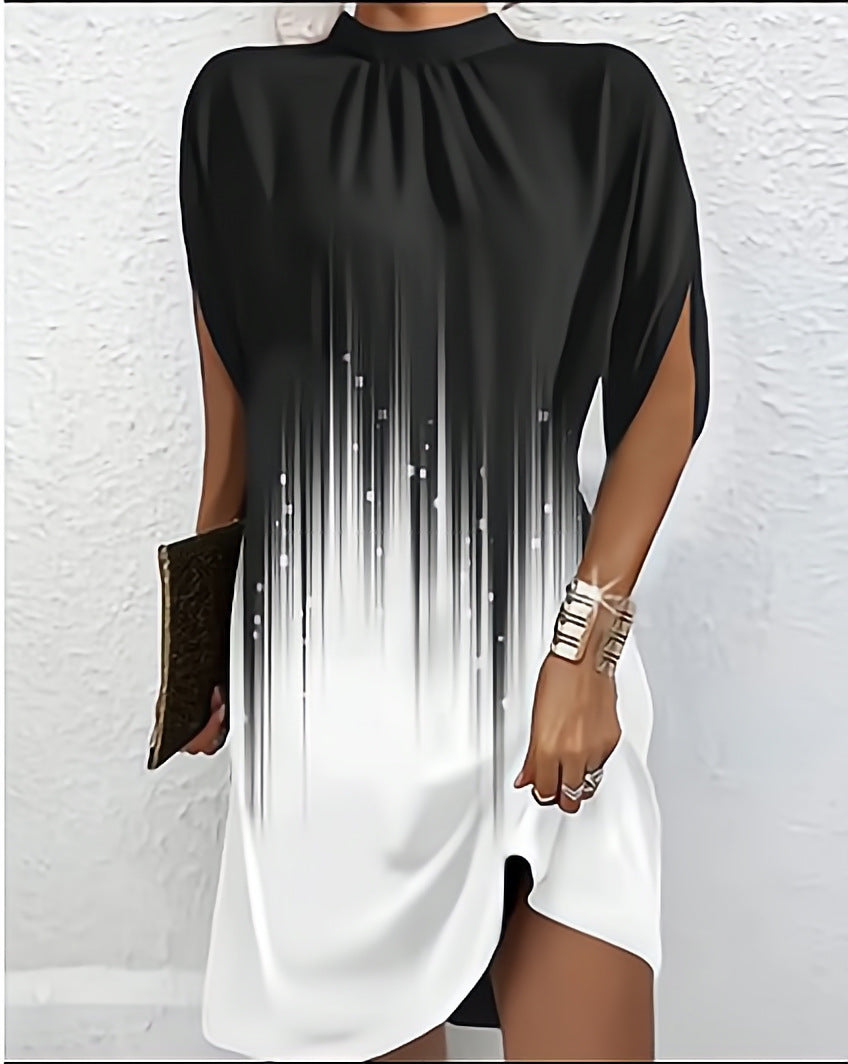 Scoop Neck Short Sleeve Summer Dress