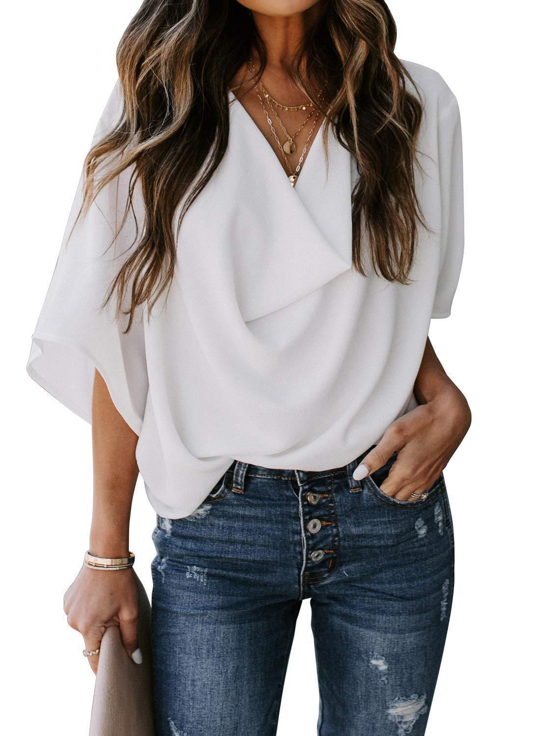 Women's Flowy Bell Sleeve Casual Top