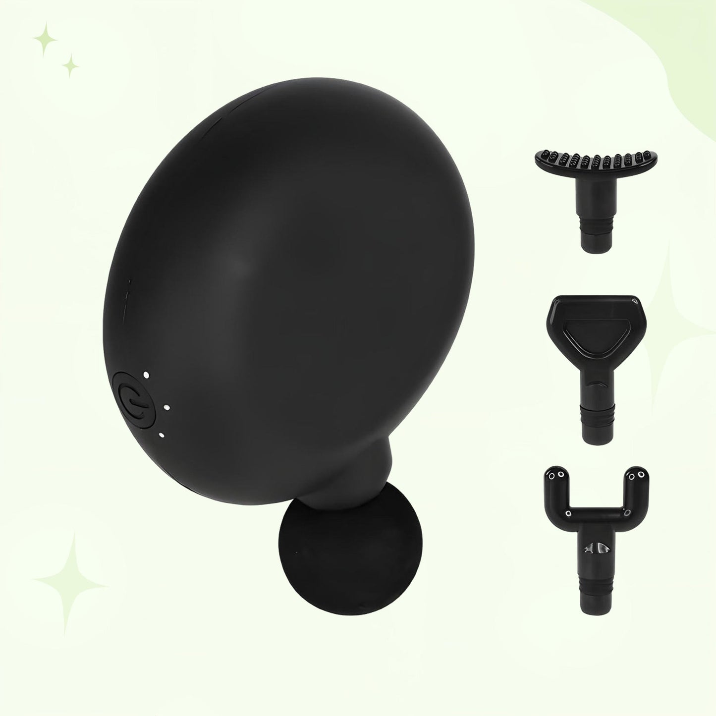 Compact Handheld Muscle Massager - Quiet 4 Tip Percussion Gun
